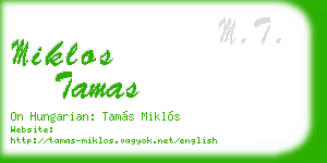 miklos tamas business card